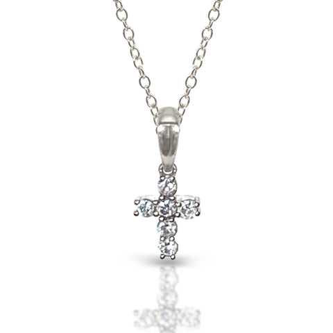 14K Petite Diamond Cross Pendant P22390