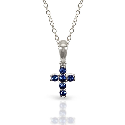 14K Gold Delicate Cross Diamond Necklace P42562