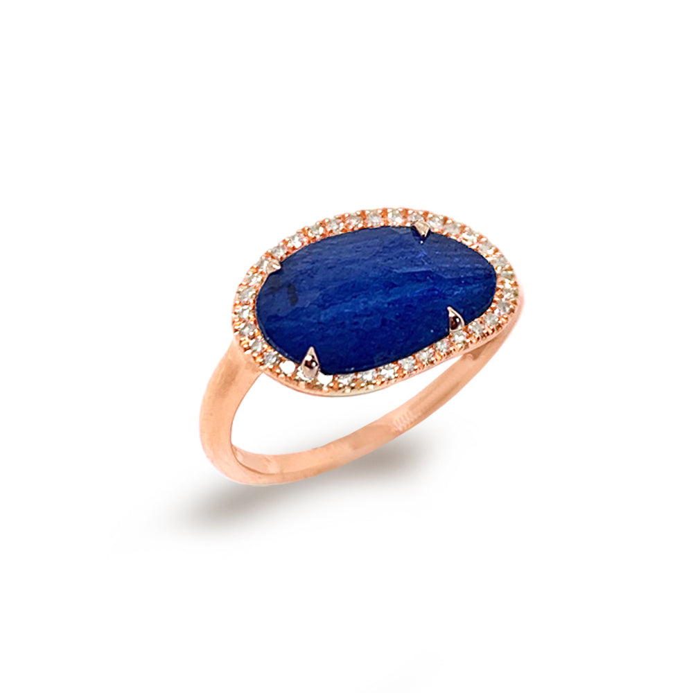 14K Trillion Sapphire Doublet Fashion Ring R6308DS