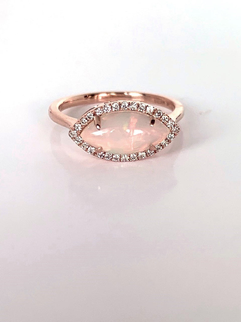 14k gold Ethiopian opal fashion ring MR4892