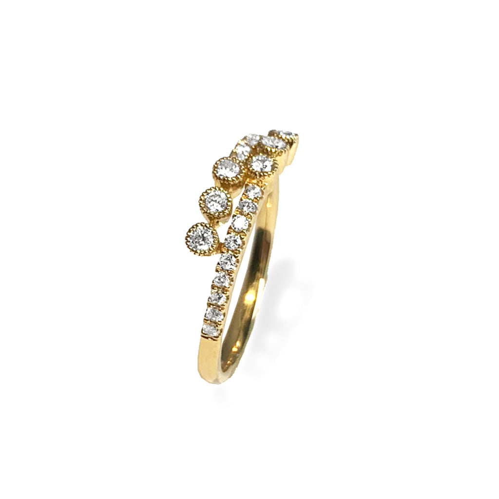14k gold diamond bypass fashion ring SR43960