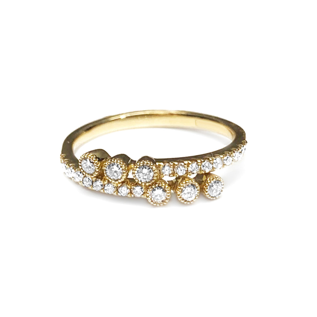14k gold diamond bypass fashion ring SR43960