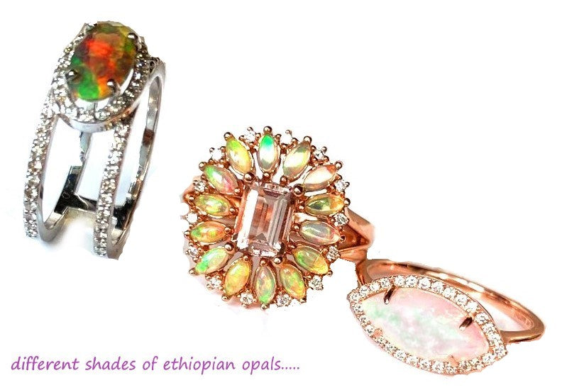 14k gold morganite opal fashion ring MR4466