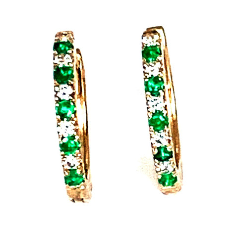 14K gold white topaz & diamond stud fashion earrings ME45624WT