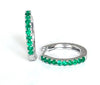 14K gold emerald mini hoop earrings ME2420E