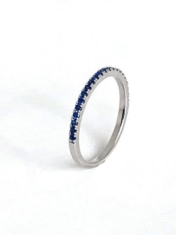14k gold bead diamond & emerald fashion stack ring SR45042DEM