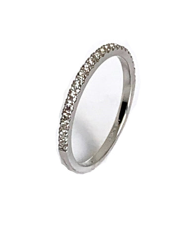 14K Brushed Gold Diamond Fashion Stack Ring SCR-1005