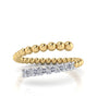 14k gold beaded diamond fashion stack ring MR4884WY