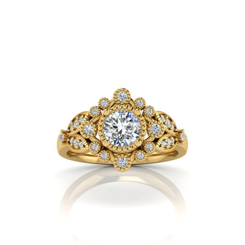 14k gold emerald cut lemon quartz fashion ring MR5055LQ