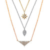 14k gold diamond pave drop choker necklace MN42687