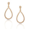 14K Gold Open Teardrop Diamond Dangle Earrings AJE1174