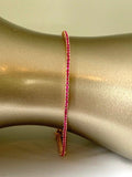 14k gold ruby flexible tennis bracelet BR1R