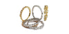 Anillo de oro de 14 quilates con adorno de flores y diamantes SR45048