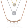 14k Pave triangle charm diamond necklace MN71517