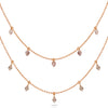 14k Pave drop charm diamond necklace MN71516