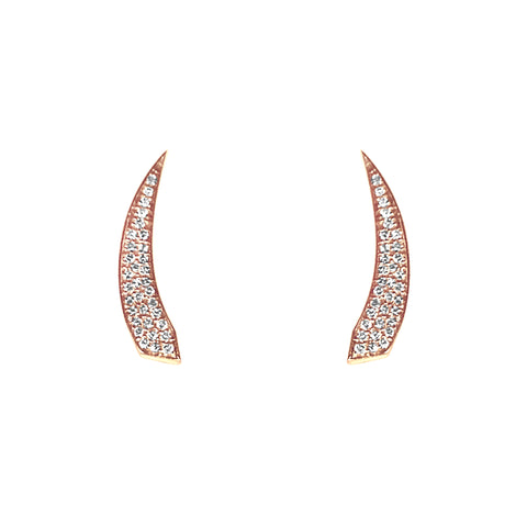 Aretes colgantes de diamantes de amatista rosa baguette de oro de 14 k ME23751