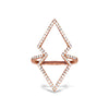 Anel de moda geométrico de diamante de ouro 14k FR259