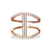14k gold diamond bar fashion ring FR262