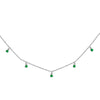 14k Hanging EMERALD station necklace MN44917E