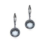 14k Vintage White Topaz Diamond Earrings ME2079