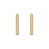 14K Gold Medium Diamond Pave Bar Stud Earrings ME2157