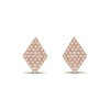 14K Gold Diamond Shape Pave Disc Diamond Stud Earrings ME24839