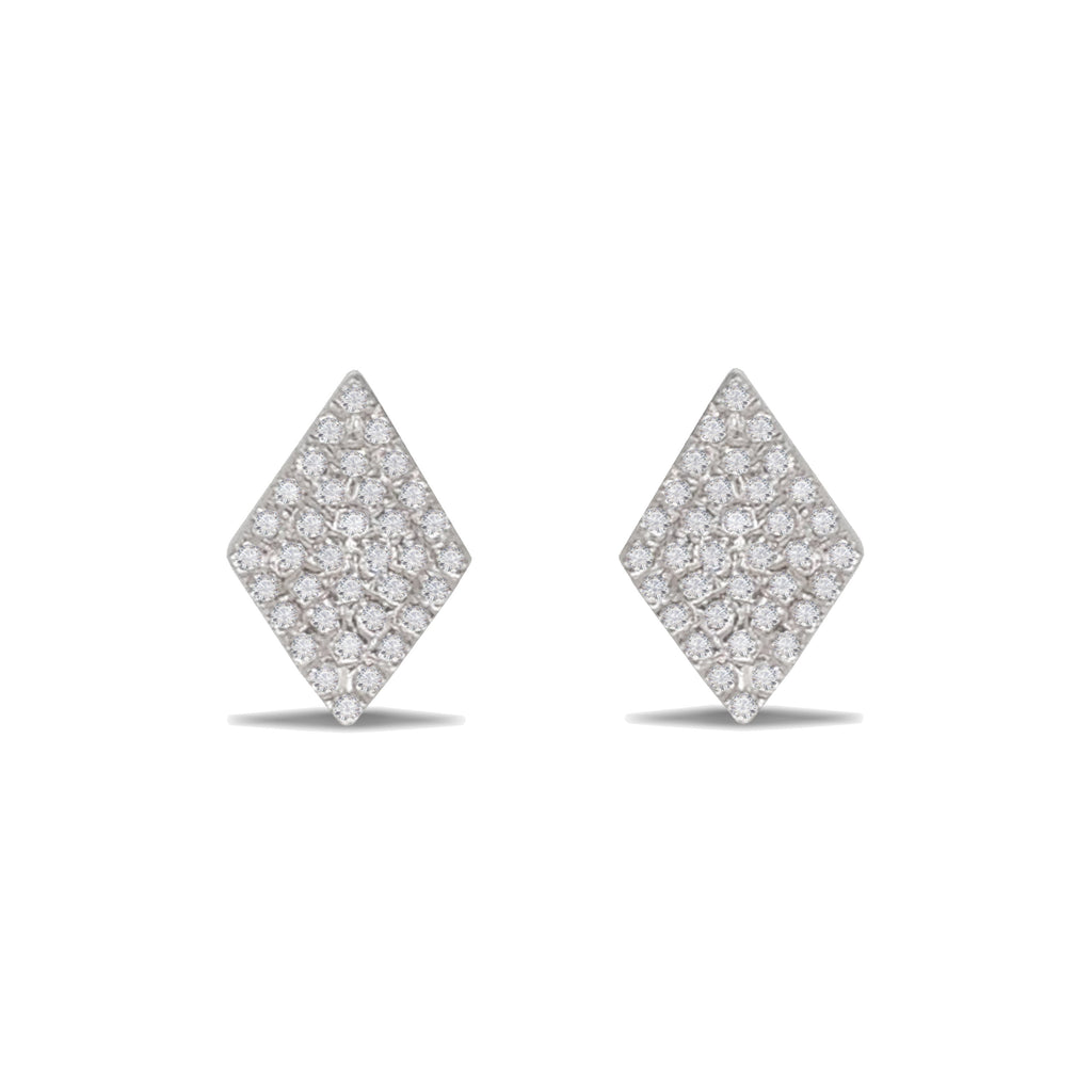 Aretes de diamantes con forma de diamante en forma de diamante de 14K ME24839
