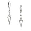 14k Inverted Open Triangle Pave Diamond Earrings ME24961