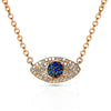 14k sapphire & diamond evil eye necklace MN11873