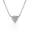 14k Petite pave trillion charm necklace MN24838