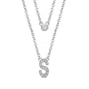14k gold and diamond initial necklace MN36281S