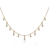 14k Gold Dew Drop Diamond By The Yard Necklace MN44912