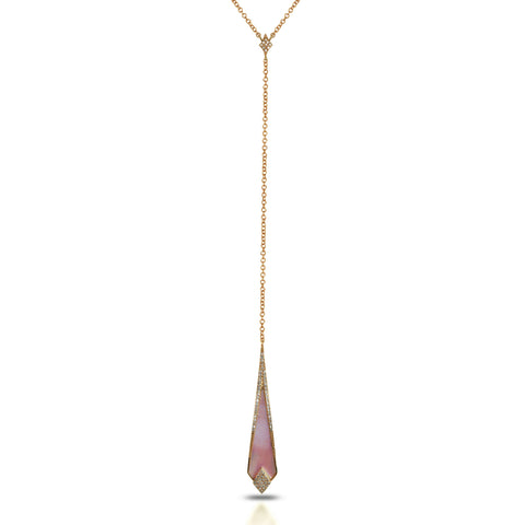 14k mother of pearl vertical bar necklace MN71555MP
