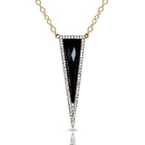 Ouro 14k ônix preto e colar de diamantes art déco MN71558OXY