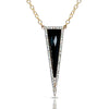 Ouro 14k ônix preto e colar de diamantes art déco MN71558OXY