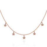 14k Gold diamond celestial star necklace MN71606