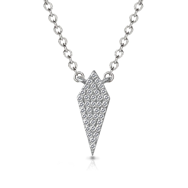 アクセサリー Vihod NE37AS 14k Petite pave kite diamond charm necklace MN71674 – Velvet
