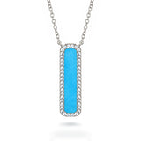 14k turquoise vertical bar necklace MN71680TQ