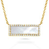 14k mother of pearl horizontal bar necklaceMN71681MP