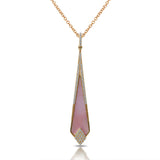 14k Pink Mother of Pearl Art Deco Pendant MP24913