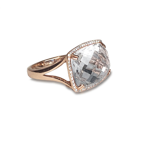 14K Trillion Sapphire Doublet Fashion Ring R6308DS