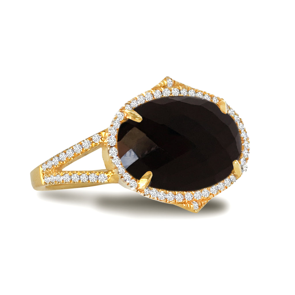 14k gold black onyx fashion ring MR31583OX