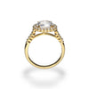 14k gold round white topaz engagement ring MR31590E