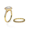 Aliança de casamento de diamante delicado em ouro 14k MR31590W