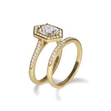 Aliança de casamento de diamante delicado ouro 14k MR31592W