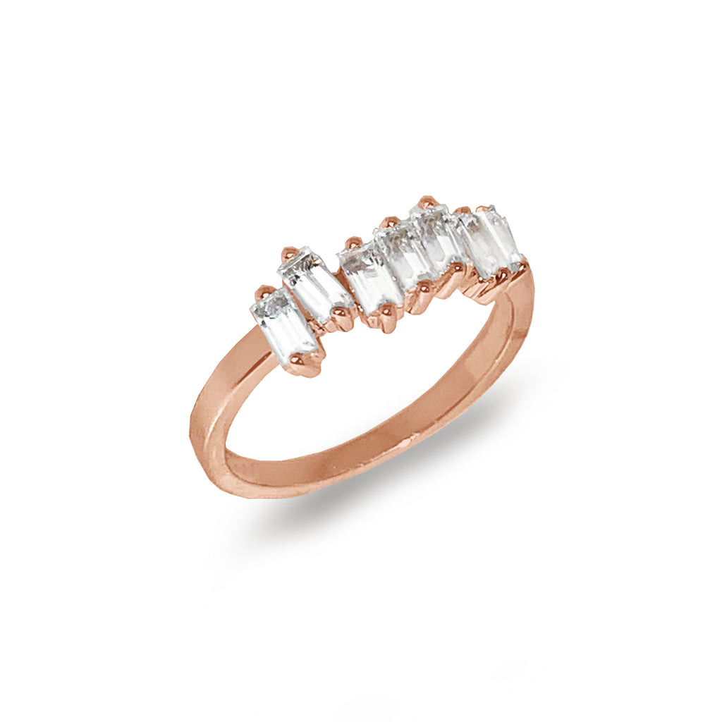 Alternating Chanel Stone and Baguette Ring – Indulgence Jewelers