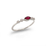 14K Marquise Ruby & Diamond Stack Ring MR45620R