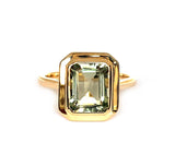 14k gold emerald cut green amethyst fashion ring MR5065GAM