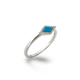 14K Marquise Turquoise & Diamond Stack Ring MR71675TQ
