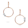 14k Modern open circle hoop earrings ME43828